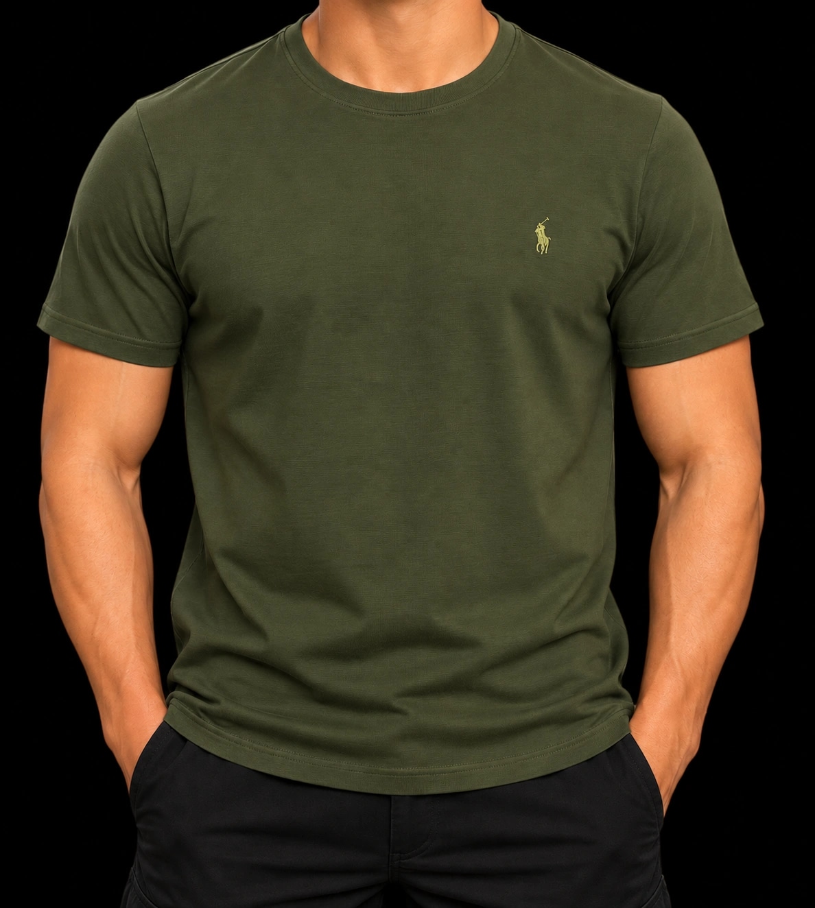 Camisa Peruana Texturizada — VERDE MILITAR